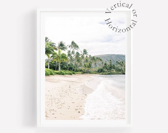 Oahu Beach Picture, Honolulu Hawaii Wall Art, Tropical Photography Print