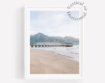 Hanalei Bay Print, Hawaii Wall Art, Kauai Print, Hawaii Photography, Hawaii Poster