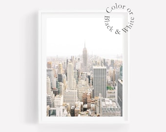 Manhattan Skyline Photography Print: Empire State Building, NYC Wall Art