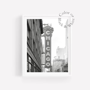 Chicago Theatre Sign, Chicago Photography, Chicago Print, Chicago Wall Art, Chicago Poster, Chicago Art