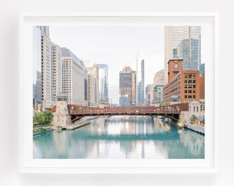 Chicago Picture, Chicago Riverwalk, Chicago Photography, Chicago Illinois, Chicago Skyline, Chicago Print, Chicago Wall Art