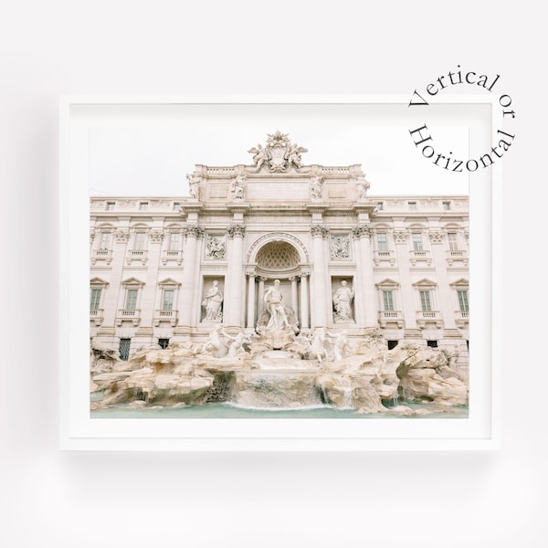 Trevi Fountain Photography, Rome Print, Large Wall Art, Rome Photography, Rome Wall Art, Travel Wall Decor, Rome Poster, Travel Poster