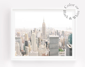 Manhattan Skyline Photography Print: NYC Cityscape Wall Art