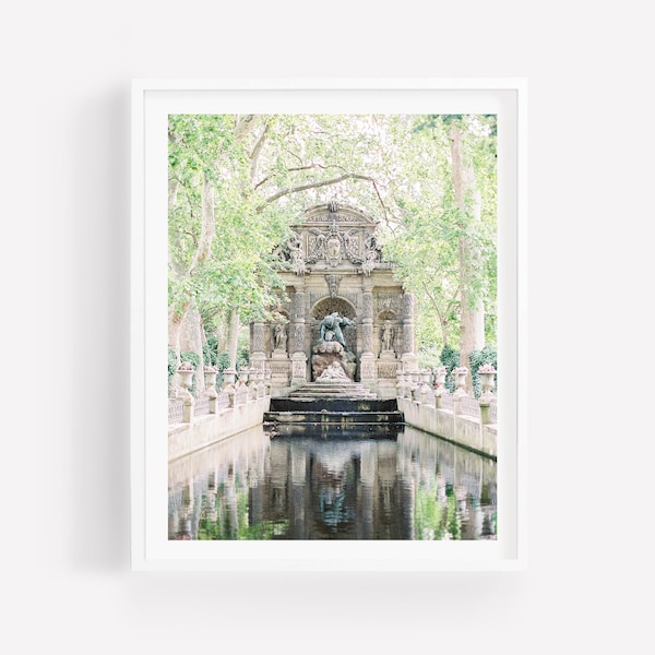 Medici Fountain Photography, Jardin du Luxembourg Print, Paris Wall Art, Paris Print, Luxembourg Gardens Poster