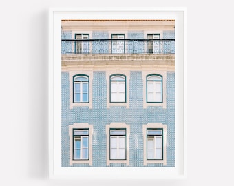 Lisbon Azulejos Print: Blue Portugal Photography, Travel Wall Art