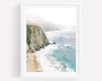 Big Sur Photography Print: Foggy California Coast Wall Art