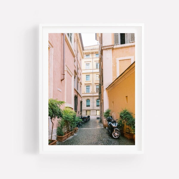 Pink Rome Print, Rome Photography, Orange Rome Print, Rome Wall Art, Rome Poster, Travel Poster