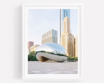 Chicago Skyline Print: The Bean (Cloud Gate) Fine Art Photography
