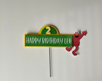 Customizable Elmo cake topper