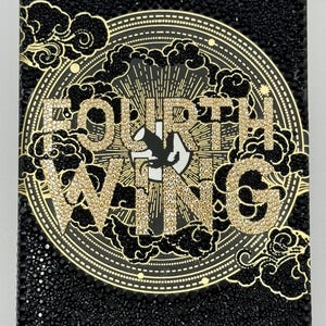 Fourth Wing International Edition – Blinged Paperback – Handmade Rhinestone Book Cover – Fantasy Romance Collector Gift