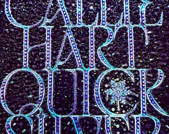 Bedazzled Quicksilver Paperback– Dark Romantasy Book Cover- Handmade Rhinestone Collector Edition - Callie Hart