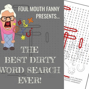 Best Dirty Word Search Ever For Adults Only Dirty Cussword | Etsy