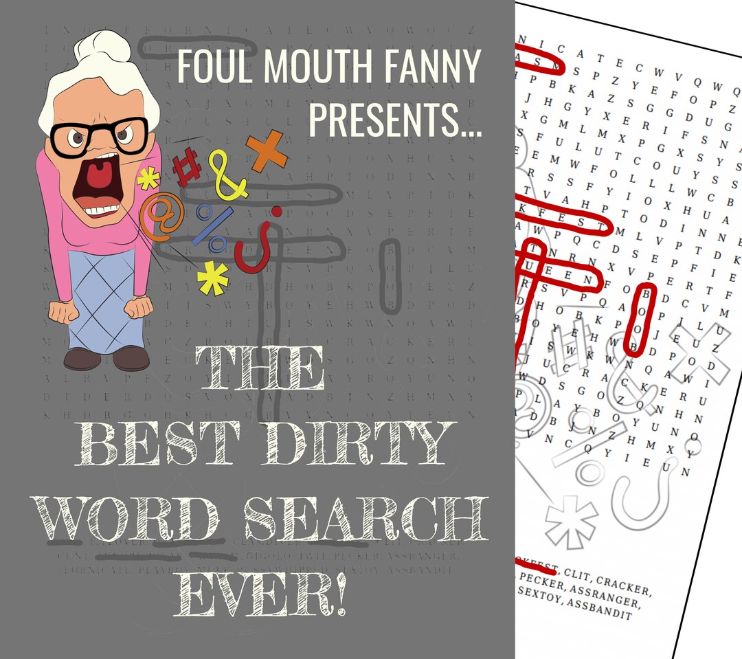 Best Dirty Word Search Ever for Adults Only Dirty Cussword - Etsy