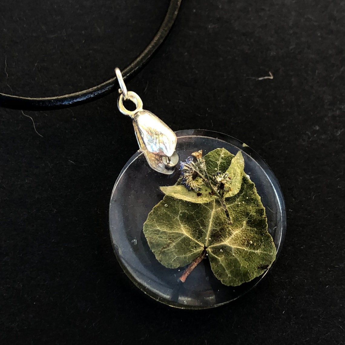 Ivy and leaf necklace Etsy