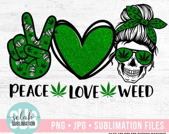 Download Peace Love Weed Etsy