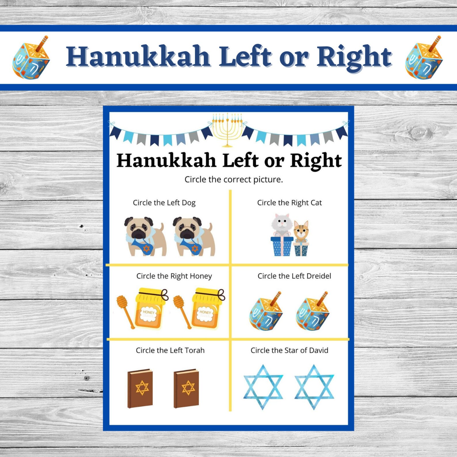 Hanukkah Left or Right Hanukkah Party Bundle Hanukkah Party Etsy