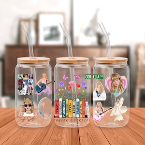 TS Eras 16 Oz Frosted Glass Can Cup
