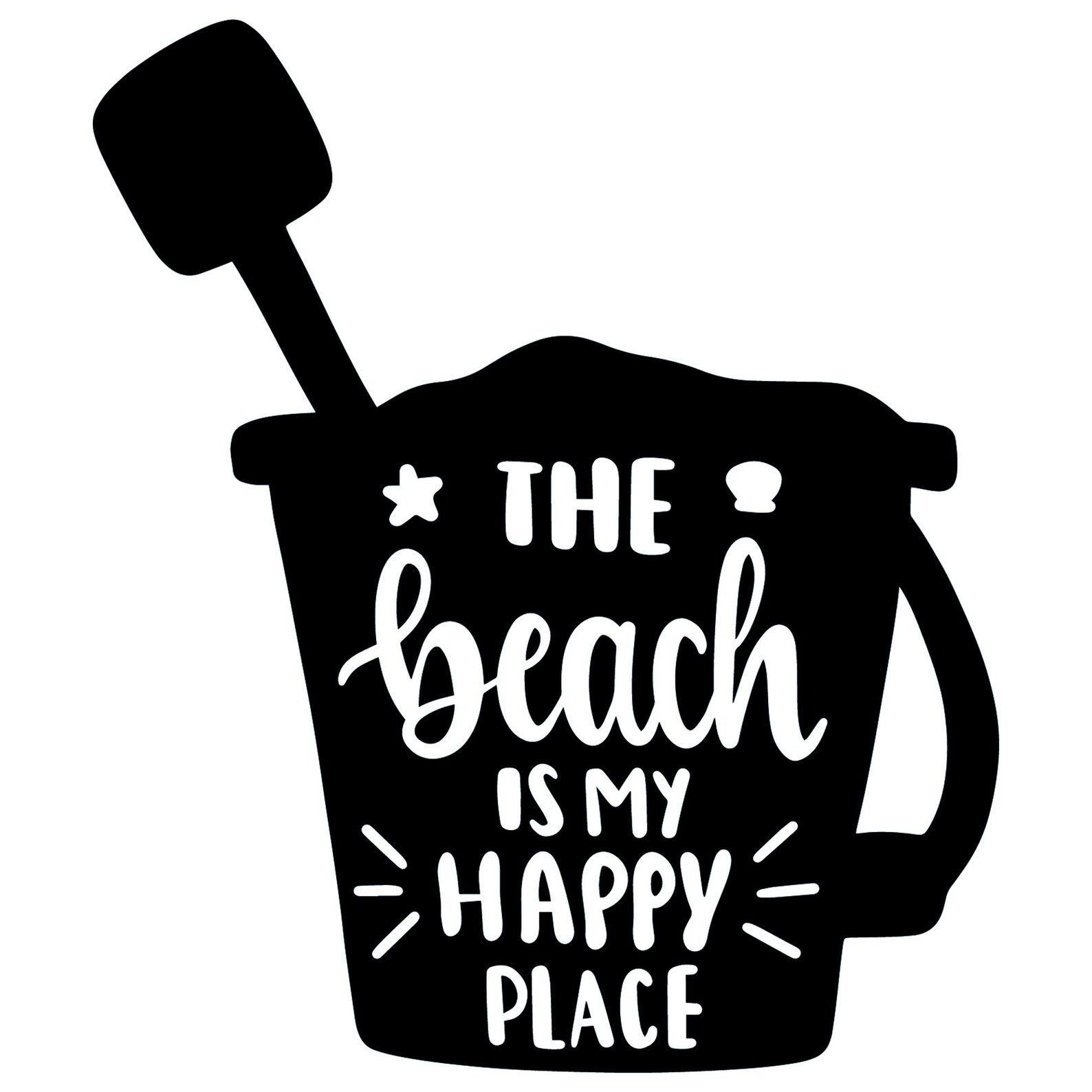 The Beach Is My Happy Place Decal / Tumbler Decal / Car Decal Etsy