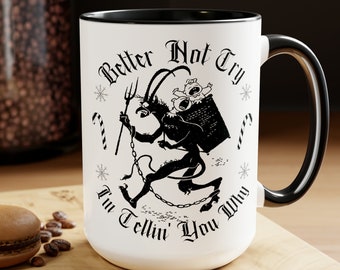 Krampus Christmas Coffee Mug Krampus Mug Scary Christmas Cup Spooky Christmas Mug Gothic Christmas Gift Goth Gifts Creepy Christmas Tea Cup