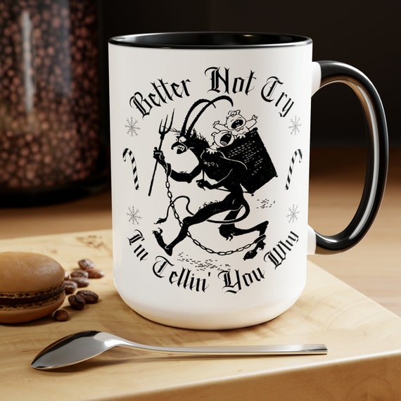 Krampus Christmas Coffee Mug Krampus Mug Scary Christmas Cup Spooky Christmas Mug Gothic Christmas Gift Goth Gifts Creepy Christmas Tea Cup