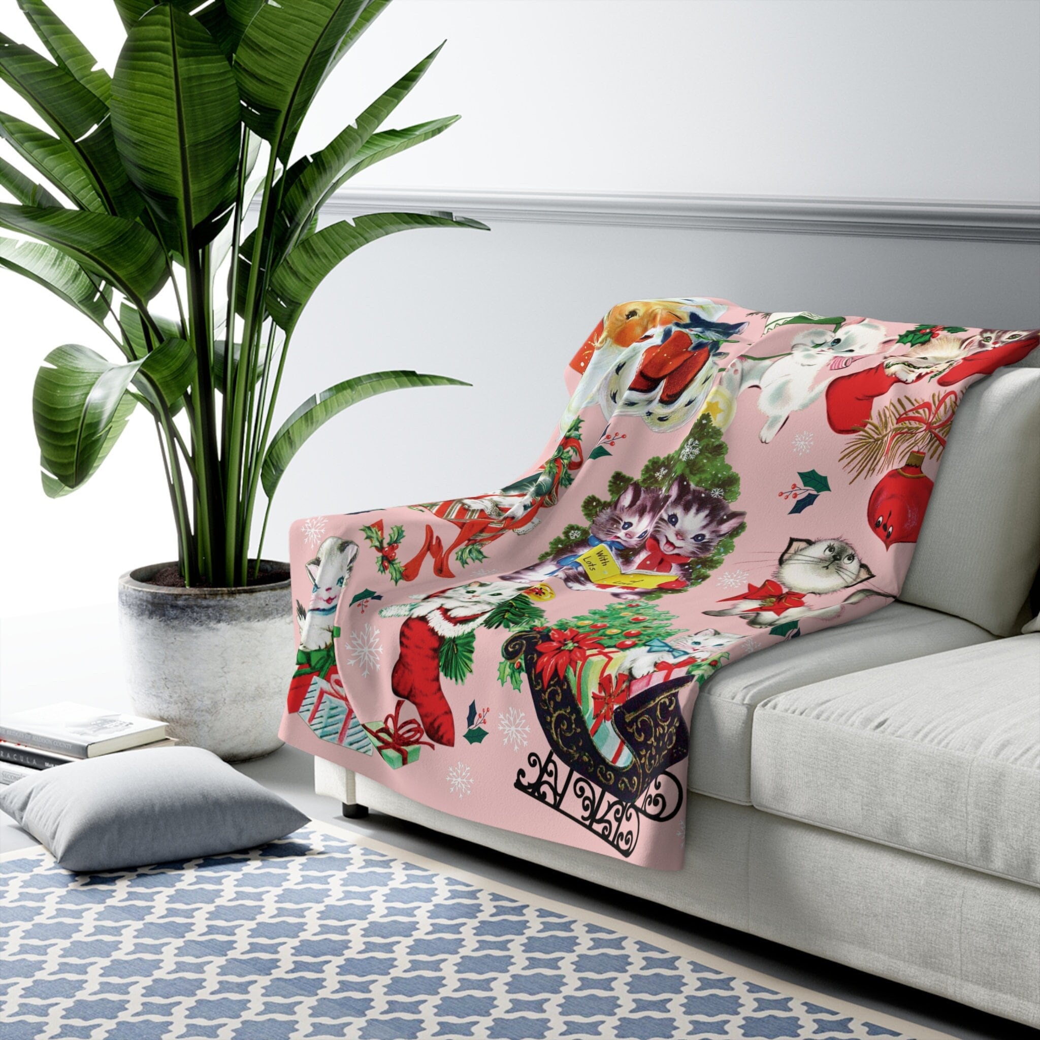 Christmas sofa throws sale
