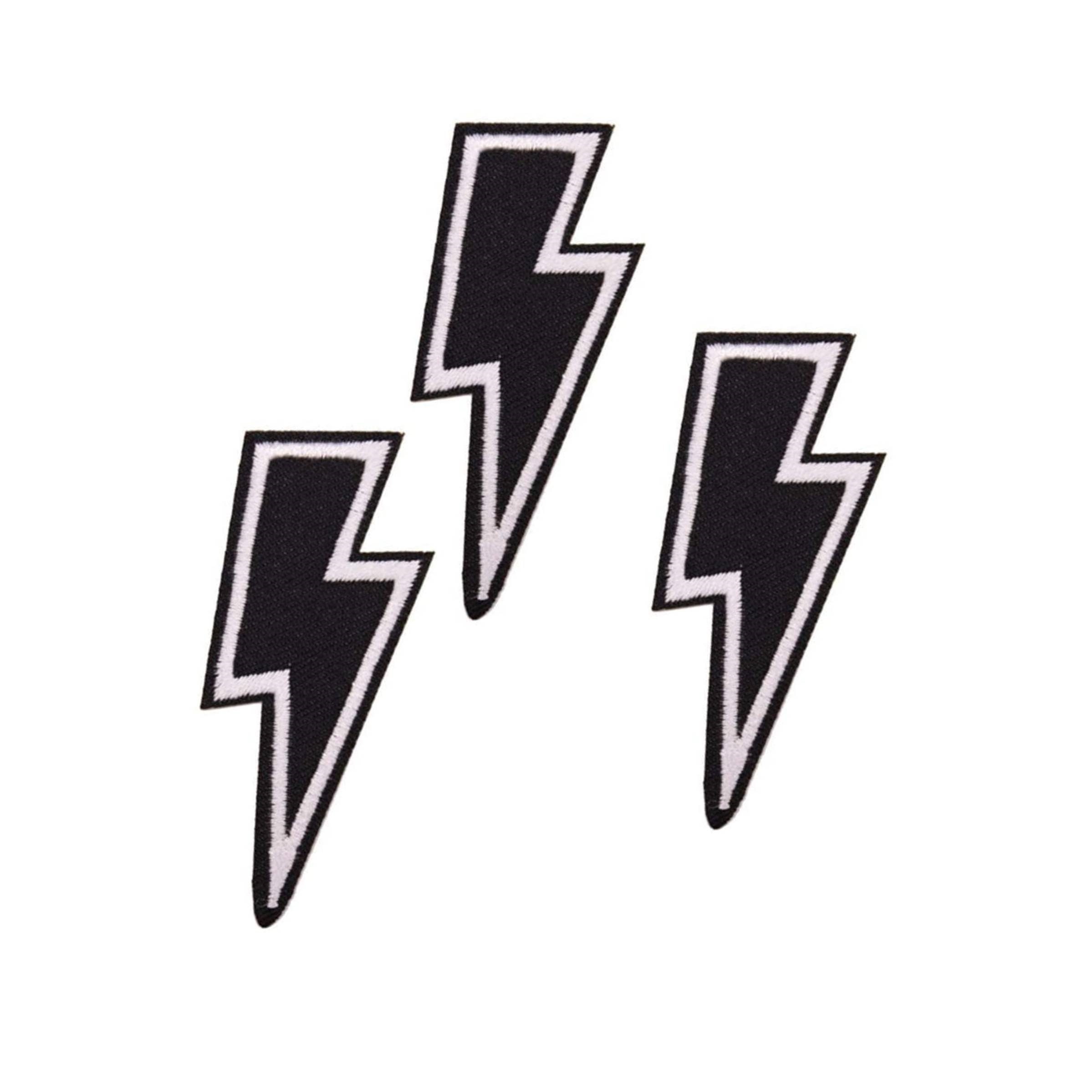 Lightning Bolt Badge IronOn Patch Thunderbolt Patches DIY Etsy