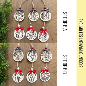 our two set options for the ornaments.