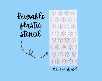 Schneeflocke Schablone, Wiederverwendbare Weihnachtsschablone, Winter Schablone für Malerei, Schneeflocke Vorlage, DIY Winterschild, Winter Handwerk Schablone, Myler