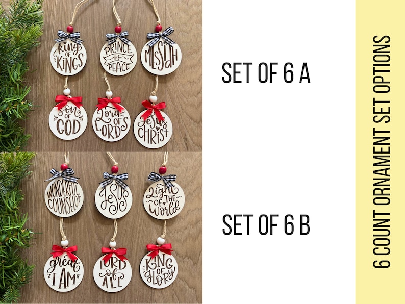 This shows our two set of 6 options.