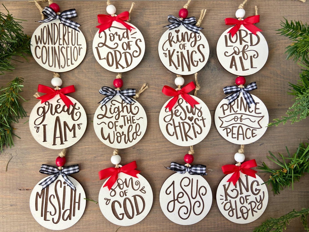 Names of Jesus Ornament, Christ Centered Ornament, 12 Days of Christmas