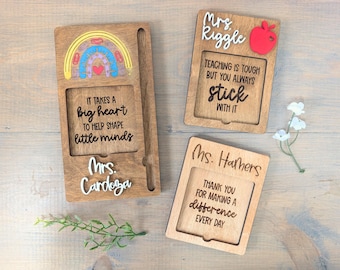 Soporte para notas adhesivas, regalo para la Semana de Agradecimiento al Maestro, organizador de escritorio para maestros, regalo para educadores de primaria, regalo de fin de año para maestros de primaria