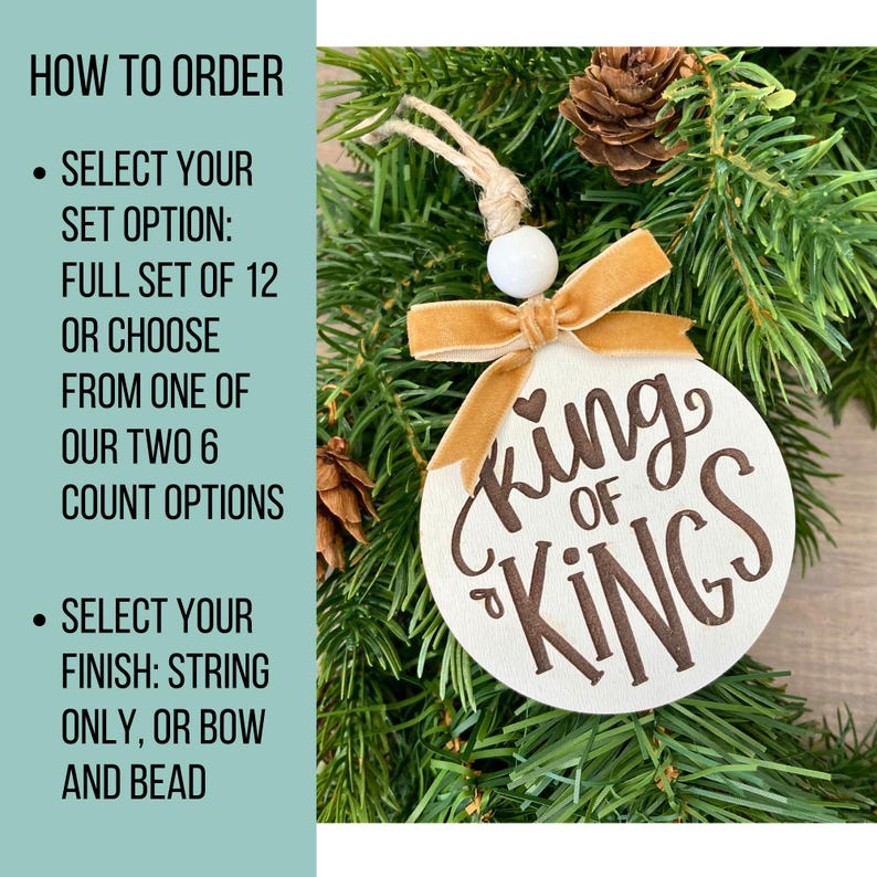 Order by choosing your ornament set and finish.