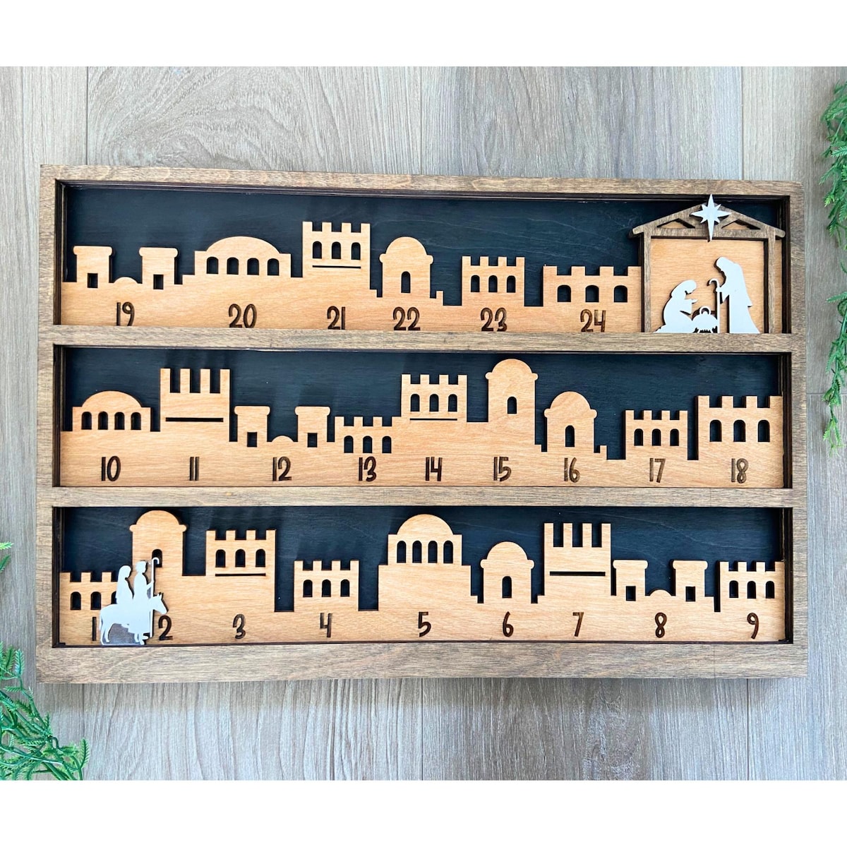 Nativity Advent Calendar, Jesus Countdown, Religious Holiday Sign, Christian Holiday Decor, Christ Centered Christmas, Christmas Countdown - Etsy