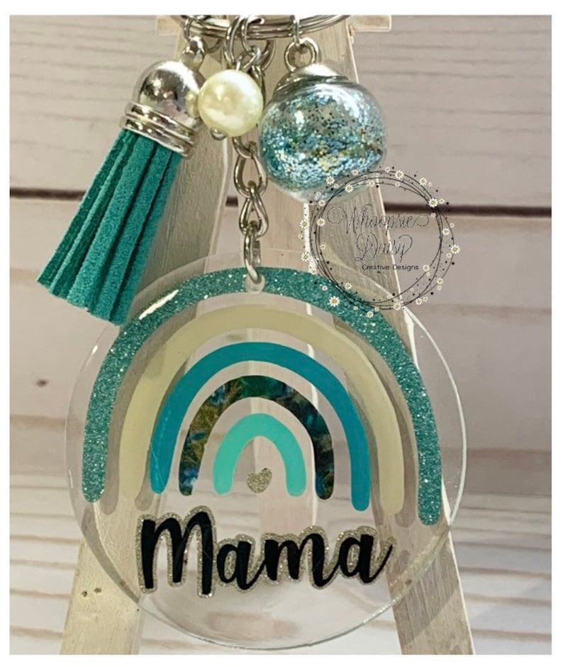 charms for keys Acrylic Keychain mothers day gifts Keychain accessories Boho Rainbow Mama trending for women Boho gifts