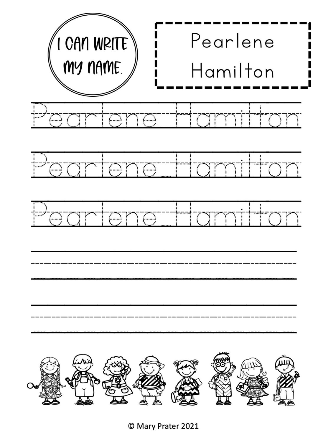 Personalized Name Writing Printables PreK-Kindergarten | Etsy
