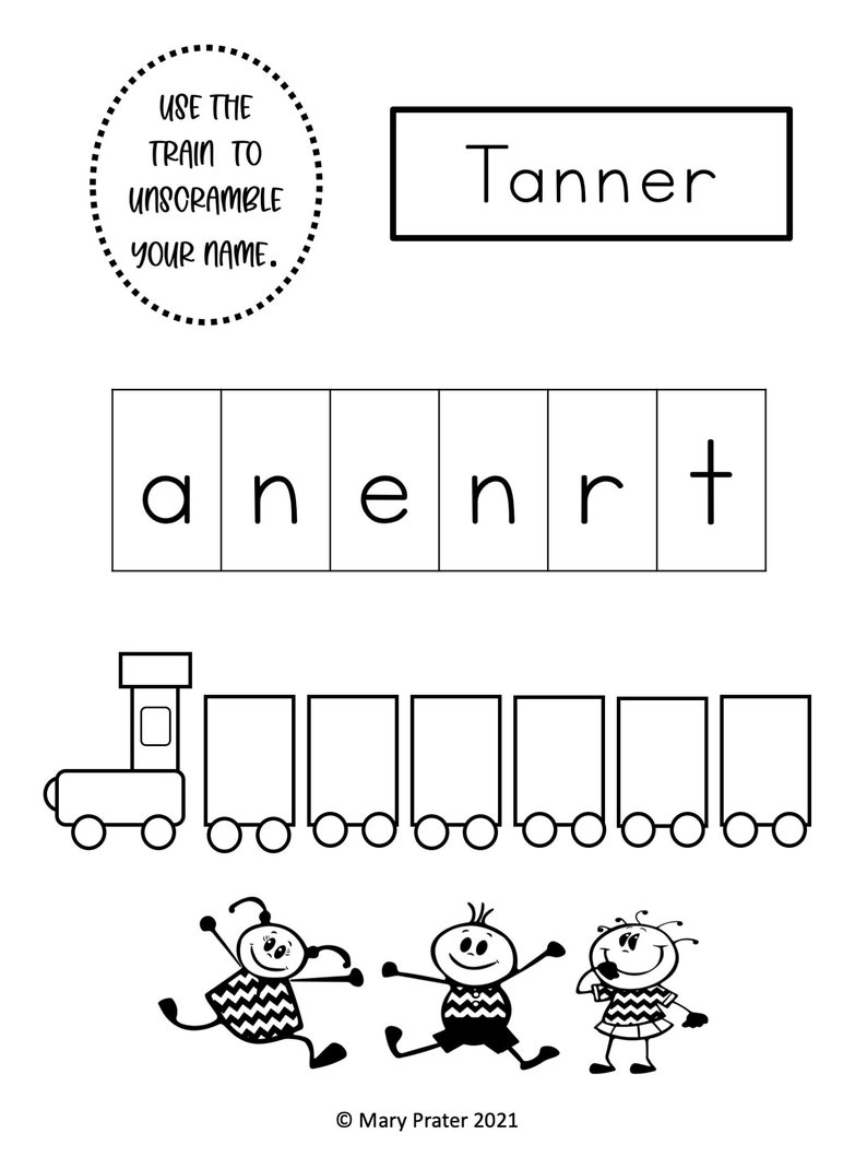 Personalized Name Writing Printables PreK-Kindergarten | Etsy