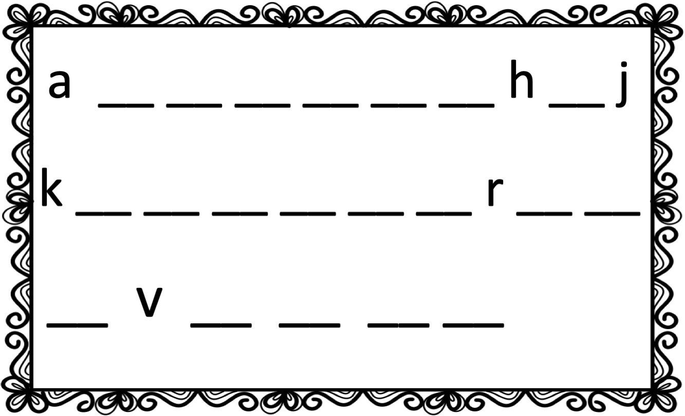 Find the Missing Letters in the Alphabet Kindergarten | Etsy