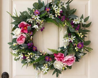 Blushing Garden Welcome Wreath