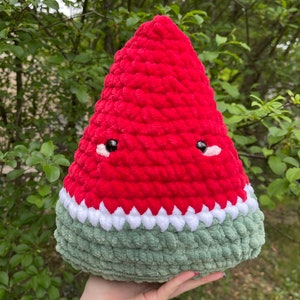 Crochet Watermelon Amigurumi Plushie
