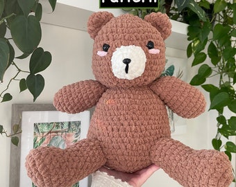 Crochet Digital Pattern Teddy Bear, Amigurumi Stuffed Animal PDF File