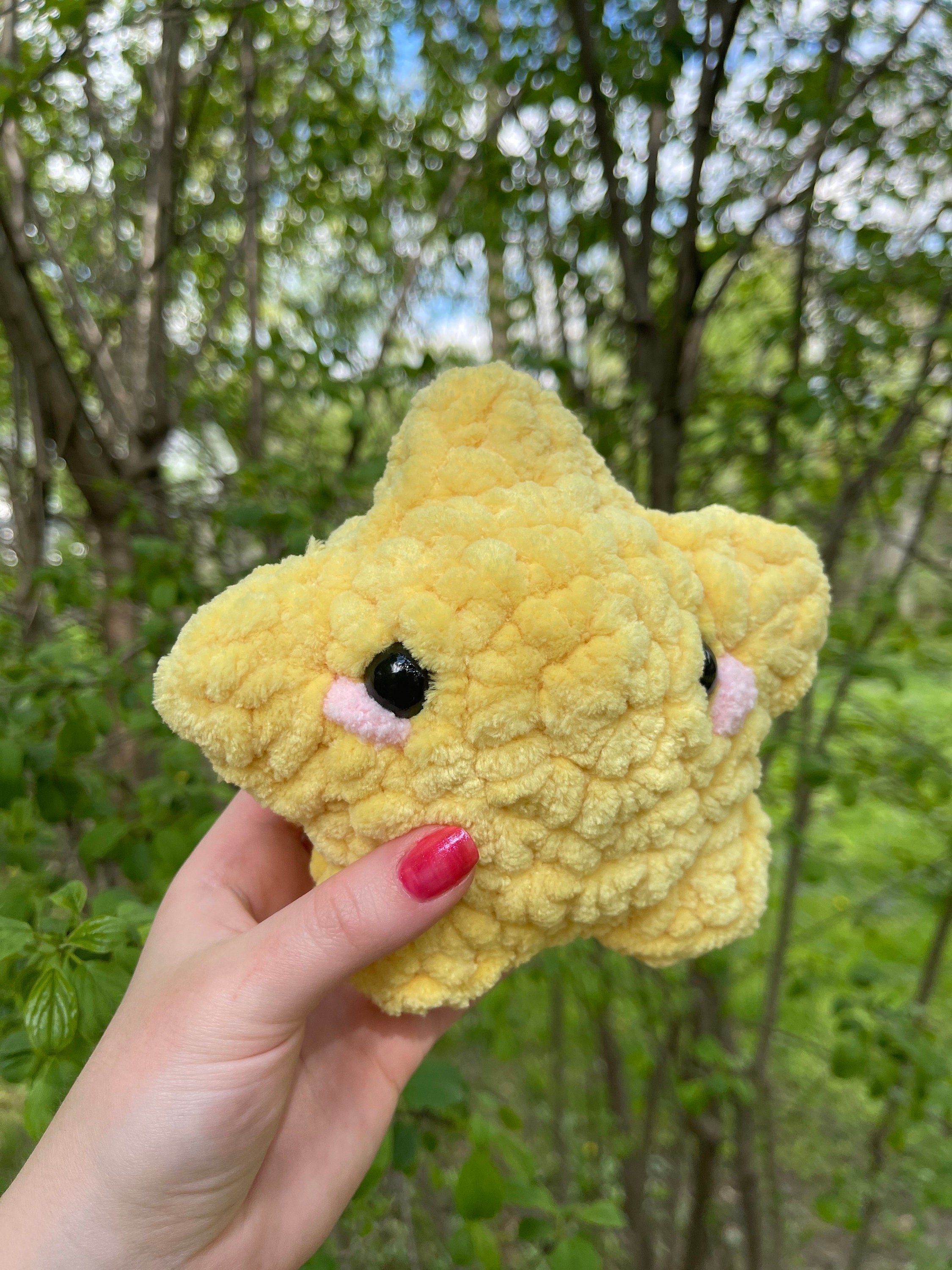 Crochet Chunky Fluffy Star Amigurumi Plushie Color - Etsy