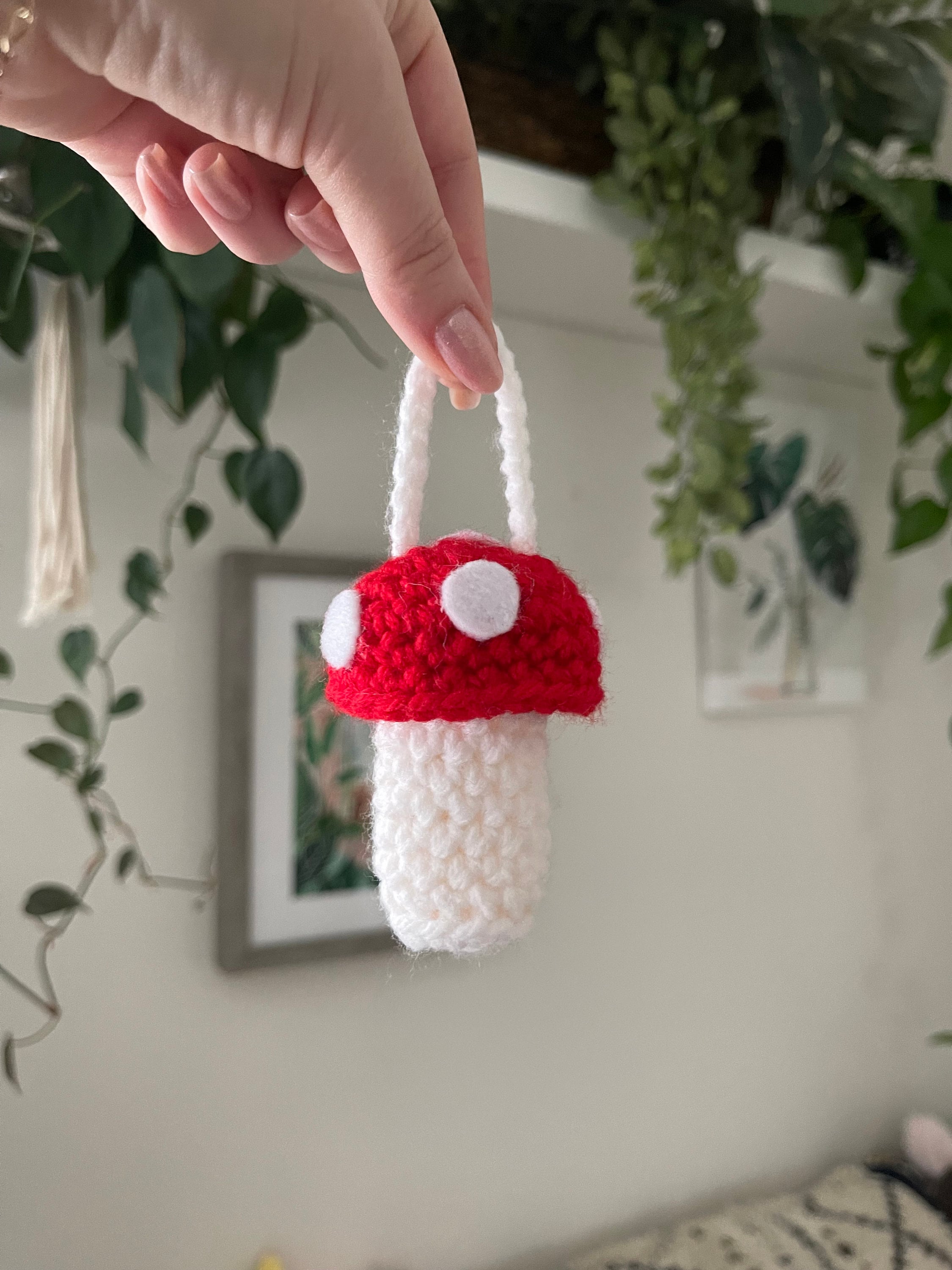 Mushroom Chapstick Holder Necklace Crochet Mushroom Pouch Pattern