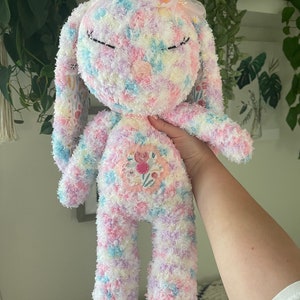 Crochet Fluffy Bunny Rabbit Plushie  Amigurumi Stuffed Animal - Fluffy Plushie Collection