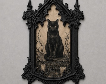 Baroque Style Photo Frame, Dark Home Decor, Victorian Wall Art, Goth Gift, 3D Printed