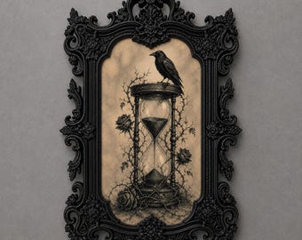 Baroque Style Photo Frame, Gothic Wall Art, Victorian Gift, 3D Printed