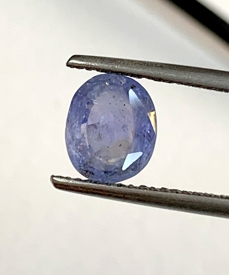 Deep Pastel Blue Loos Gemstone 3.20 Carats Natural Blue Sapphire Faceted 9x7x5 MM Oval Deep Blue Color Normal Cutting BS-6.