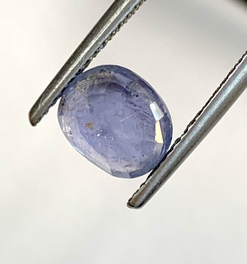Deep Pastel Blue Loos Gemstone 3.20 Carats Natural Blue Sapphire Faceted 9x7x5 MM Oval Deep Blue Color Normal Cutting BS-6.