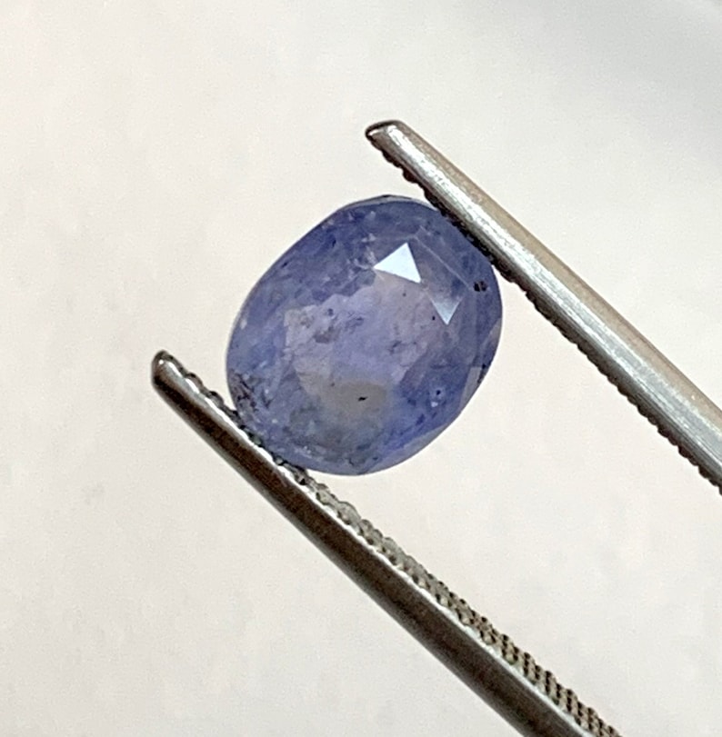 Deep Pastel Blue Loos Gemstone 3.20 Carats Natural Blue Sapphire Faceted 9x7x5 MM Oval Deep Blue Color Normal Cutting BS-6.