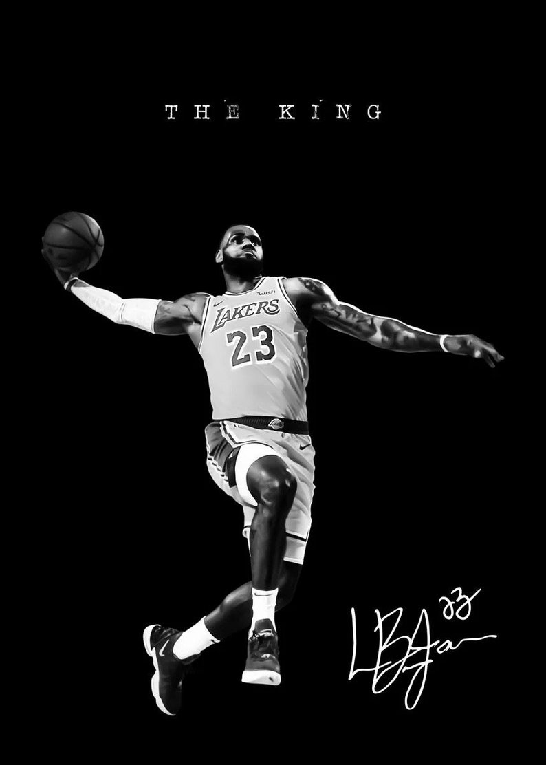 NBA Lebron James Lakers Poster Etsy