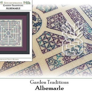 Albemarle - Needlework, Blackwork, Blackwork Fill Sampler, Download, Garden Traditions,
